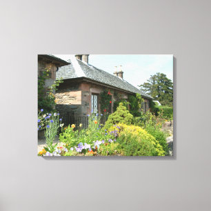 Toile English Cottage II avec jardin fleuri Photographie