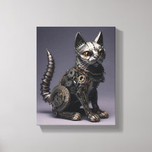 Engrenages et Whiskers : Chat en métal vapeur