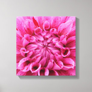 Toile enrobée de 12 po x 12 po - Fleur rose