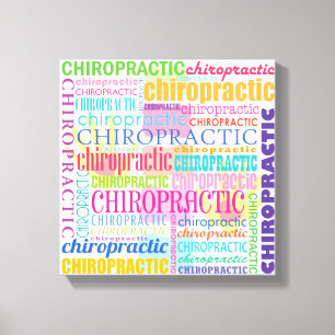 Toile enrobée de collage de mot chiropratique