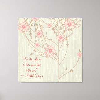 Toile enrobée de fleurs sauvages inspirante