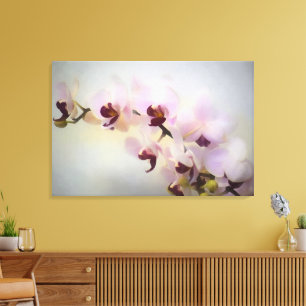 Toile enrobée de peinture photo orchidée