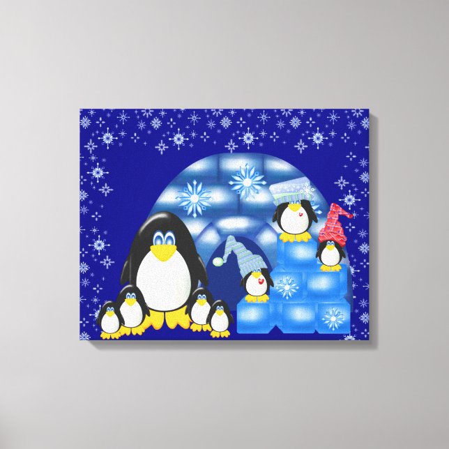Toile enrobée de pingouin2 (Recto)
