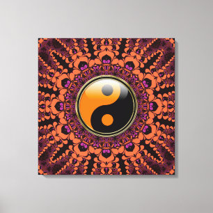 Toile enroulée Batik New Age Yin Yang