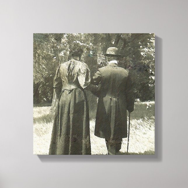 Toile enroulée de la promenade de l'après-midi (Recto)