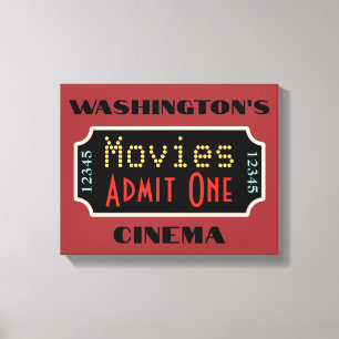 Toile Enseigne de cinéma personnalisée en art
