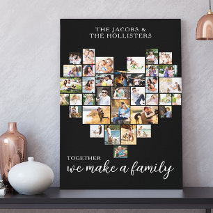 Toile Ensemble Coeur Familial Formé 36 Photo Collage Can