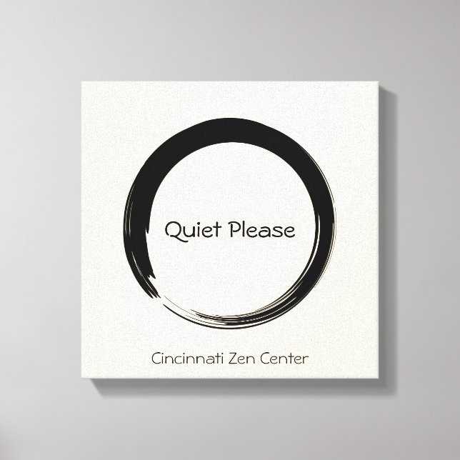 Toile Enso Circle, calme s'il vous plaît (Recto)