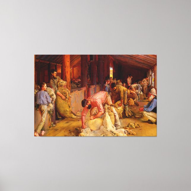 Toile Entendre les béliers Tom Roberts 1890 Art australi (Recto)