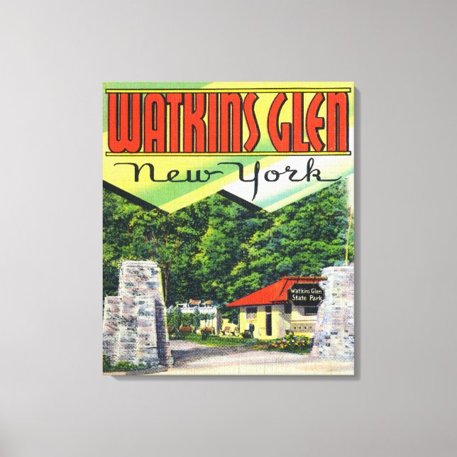 Toile Entrée principale Vue sur Watkins Glen State Park (Recto)