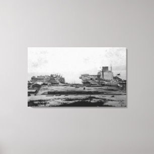 Toile Entrepôts de bord de mer chez Astoria, OU