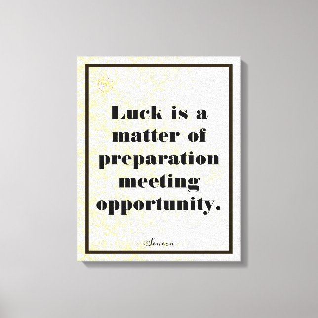 Toile Entreprise Motivation Seneca Typographie (Recto)