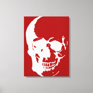 Toile enveloppée au crâne - Art Imaginaire blanc e