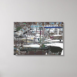 Toile enveloppée avec image abstraite Marina