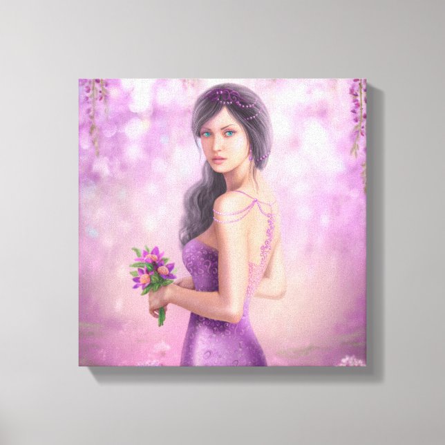 Toile enveloppée -belle femme Imaginaire (Recto)