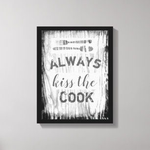 toile enveloppée cuisine mur art mignon citation