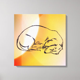 Toile Enveloppée Dachshund Dog Art Daube
