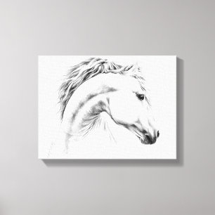Toile enveloppée de dessin au crayon de portrait