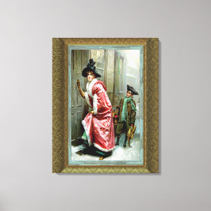 Toile enveloppée de dîner de Noël