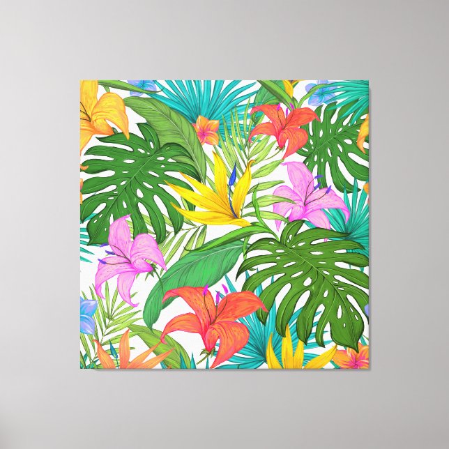 toile enveloppée de fleurs tropicales (Recto)