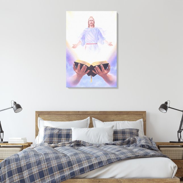 Toile enveloppée de la Bible de Jésus (Insitu(Chambre))