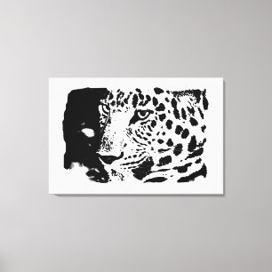 Toile enveloppée de léopard d'art pop