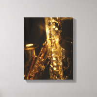 Toile enveloppée de saxophone