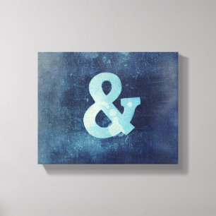 toile enveloppée d'espere peint art bleu