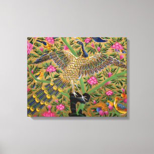 Toile enveloppée d'oiseaux de vie Imprimer