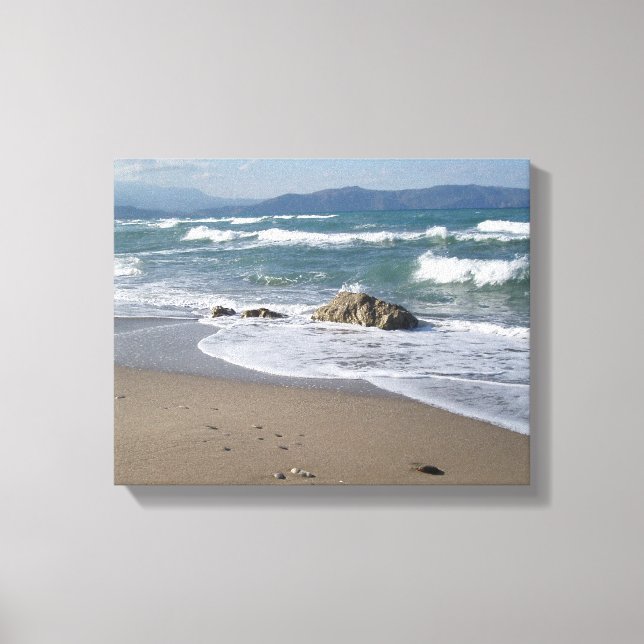 Toile enveloppée du paysage marin (Recto)