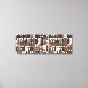 Toile enveloppée du village de bois