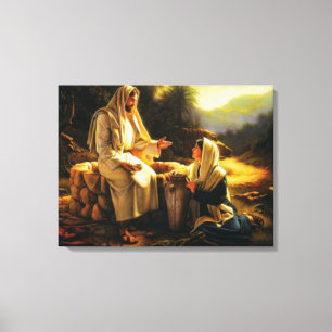 Toile enveloppée Jésus et Samaritaine