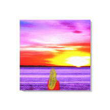 Toile Enveloppée - Juste Ici En Attendant Vous