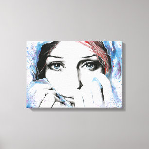 Toile enveloppée par peinture d'aquarelle de