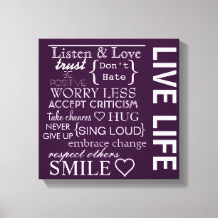 Toile enveloppée par vie inspirée d'amour