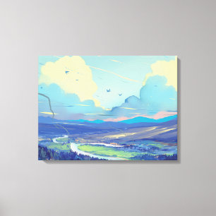 Toile enveloppée Premium Art numérique (Gloss)