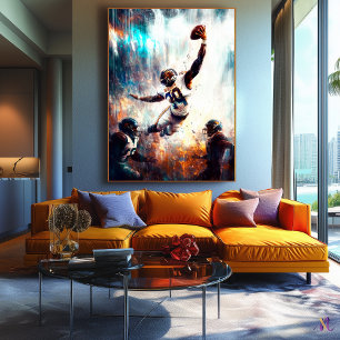 Toile Epic Football Catch - Dynamic Sports Art Gridiron