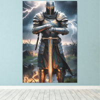 Epic Knight Warrior Poster numérique Fantas médiév