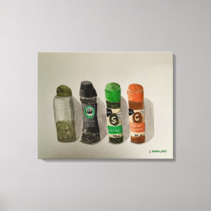 Toile Épices d'aquarelle d'origine