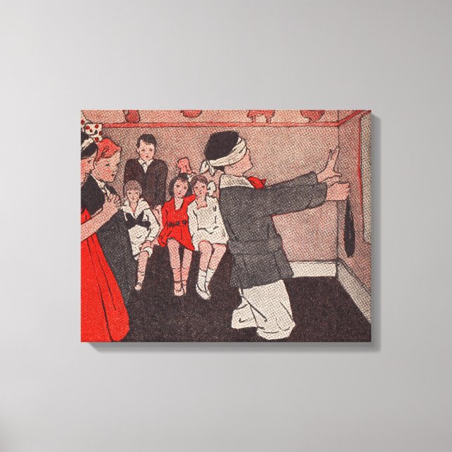 Toile Épingler la queue Âne Vintage Enfants (Recto)