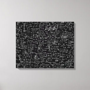 Toile Équations de physique sur //noir