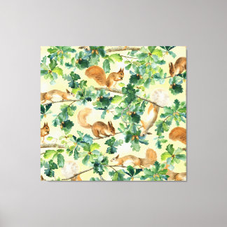 Toile Equipe aquarelle, chêne motif sans soudure.