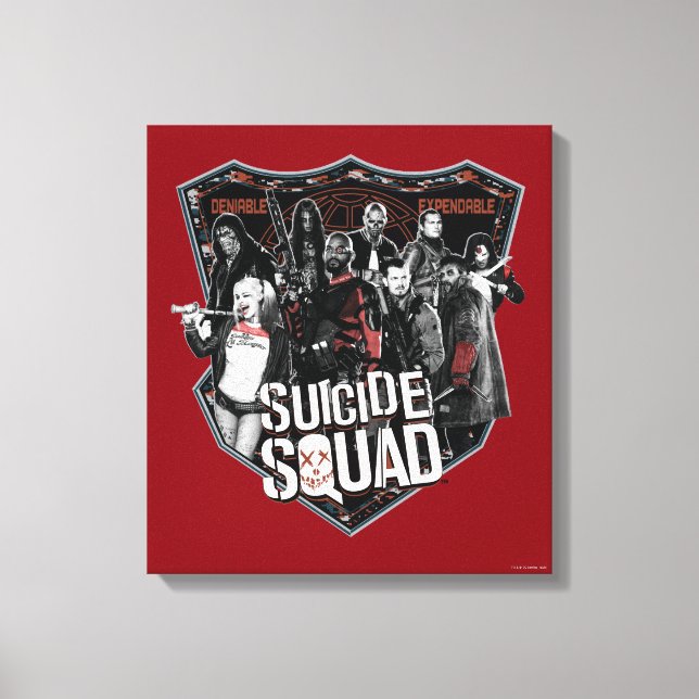 Toile Équipe de suicide | Badge de groupe photo (Recto)