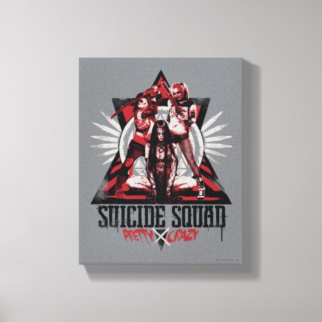 Toile Équipe de suicide | Jolies filles d'escouade folle (Recto)