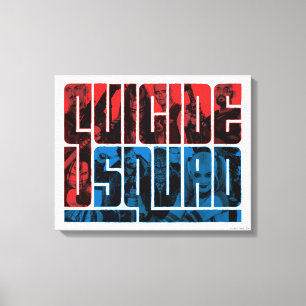 Toile Équipe de suicide   Logo rouge et bleu