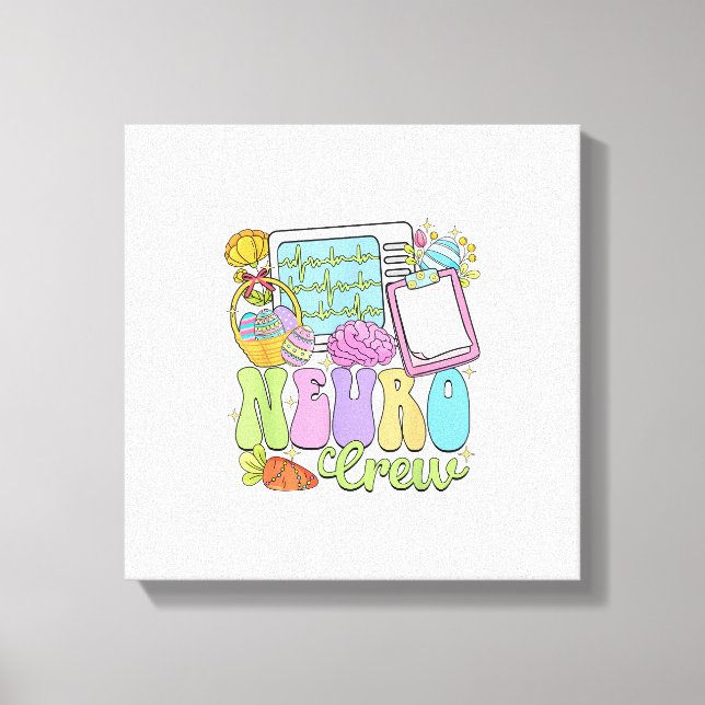 Toile Équipe Neuro Joyeuse fête de Pâques Neurologie heu (Recto)