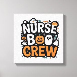 Toile Équipe Nurse Boo Halloween Héros de la santé Effra