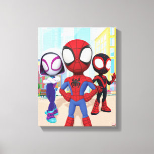 Toile Équipe Spidey en ville