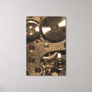 Toile Équipements d'horloge métallique Steampunk