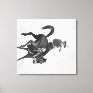 Toile Équitation effarouchée de Ned de cowboy opposant
